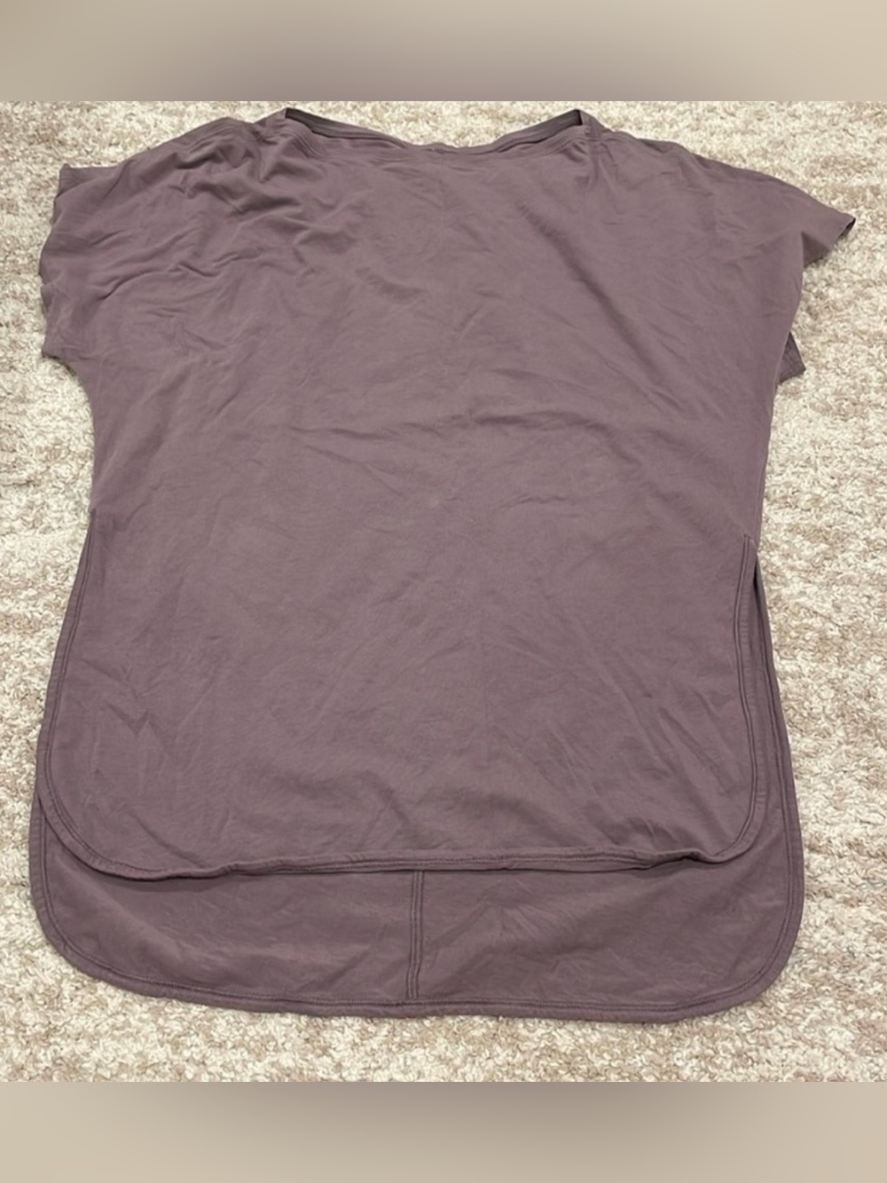 Lululemon purple, open sides t shirt Size 8